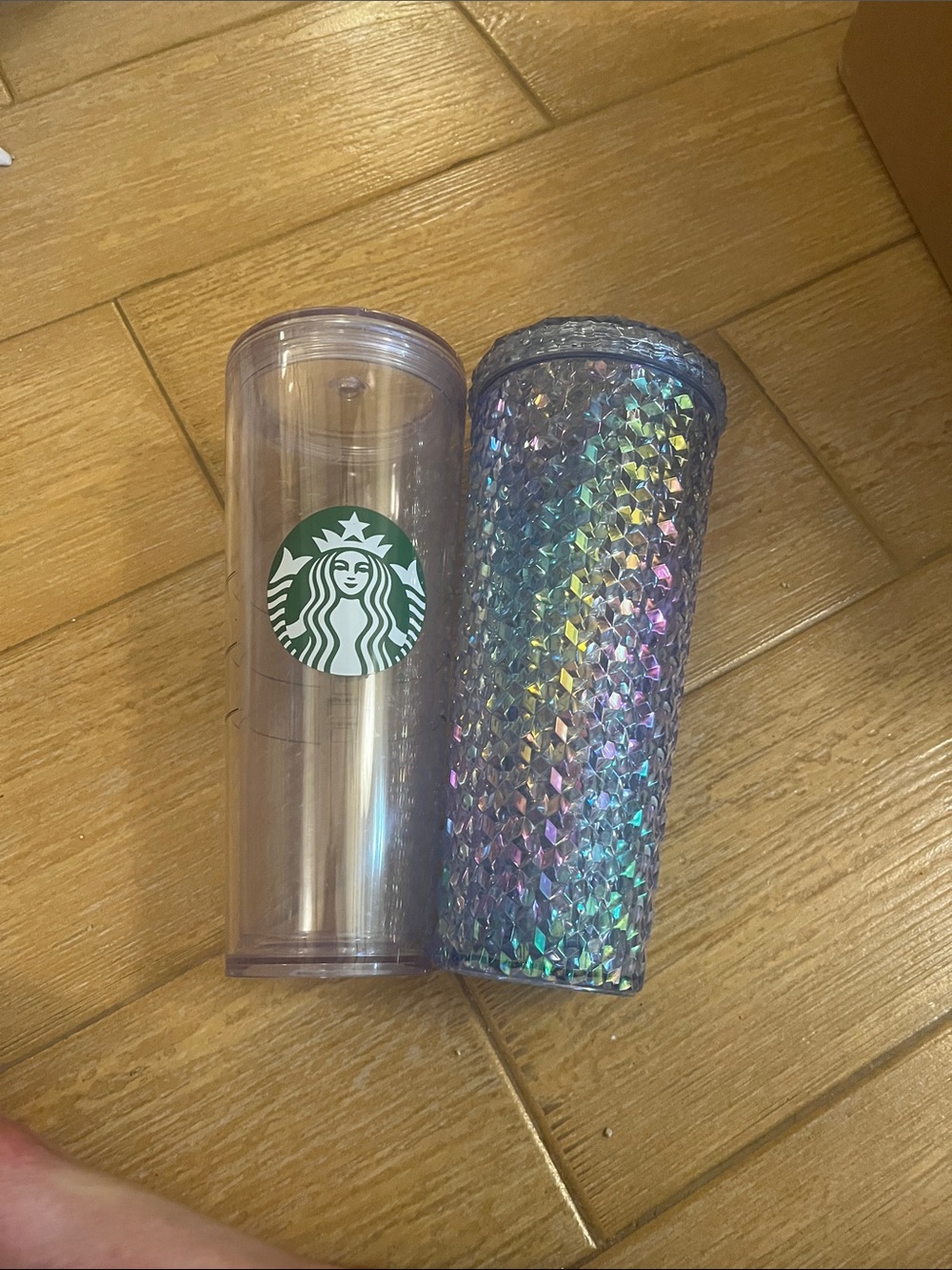 Starbucks Iridescent Purple & Holographic Multicolor Tumblers - Set of 2